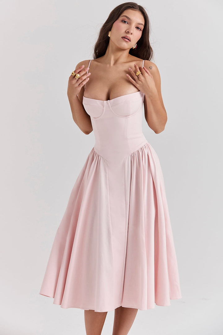 ELINA – Vestido midi con corsé