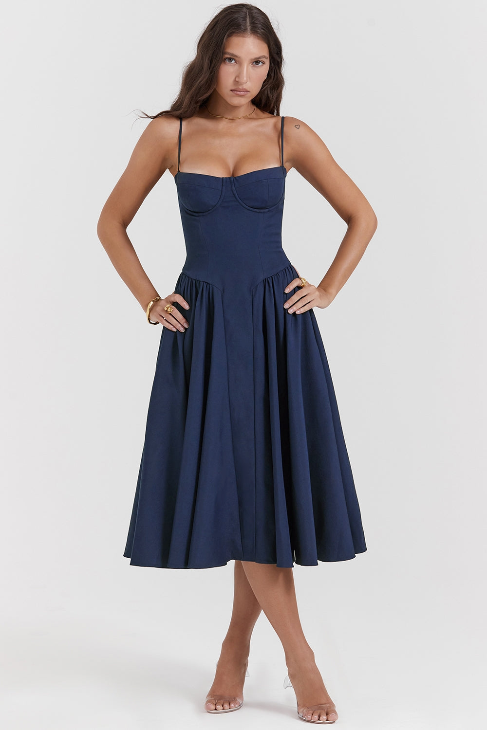 ELINA – Vestido midi con corsé