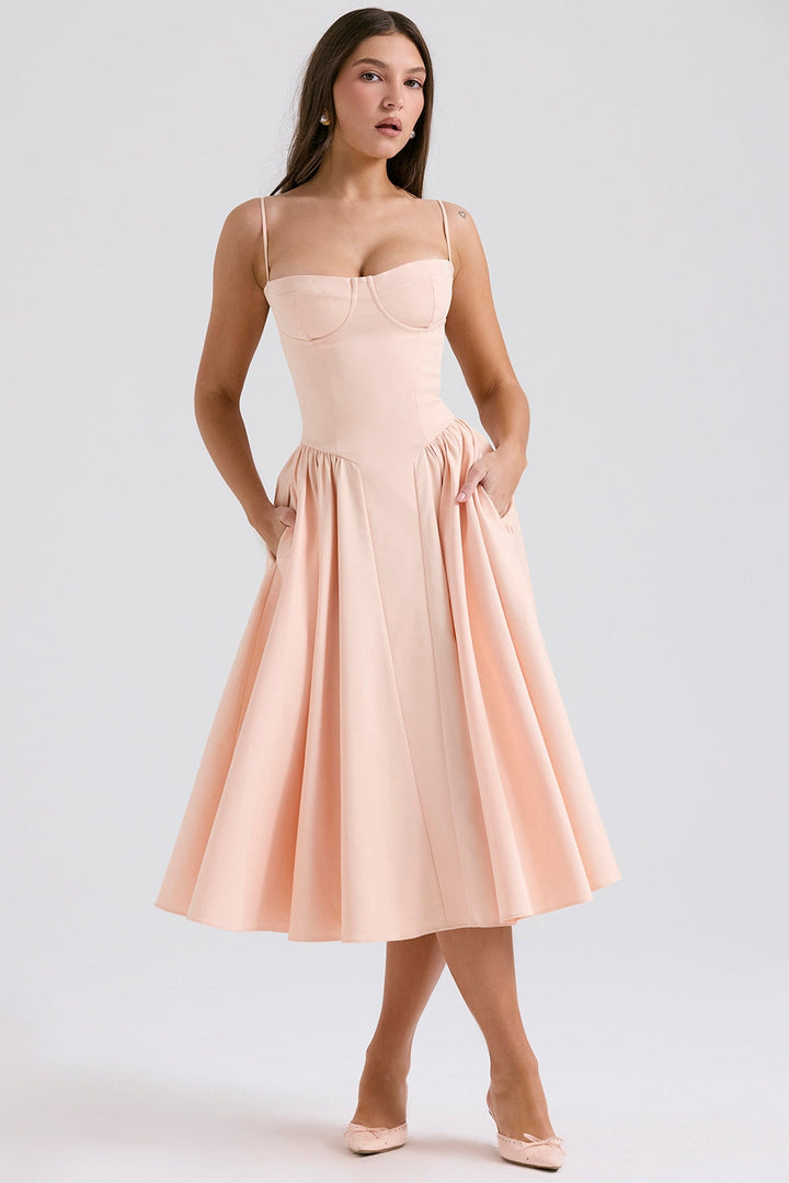 ELINA – Vestido midi con corsé