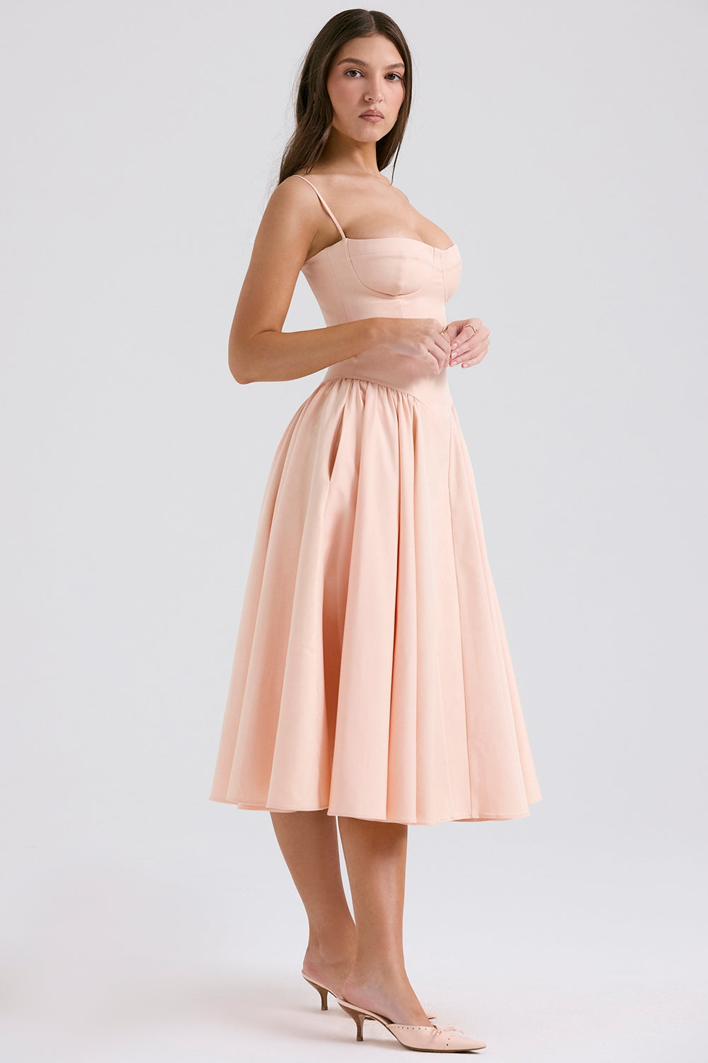 ELINA – Vestido midi con corsé