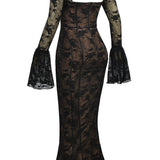 ALICIA – Vestido largo de encaje